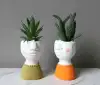 Hanlv handicrafts, creative cement character images, realistic succulent plant potted plants, bonsai, home decoration ornaments, window display decoration props Specification image